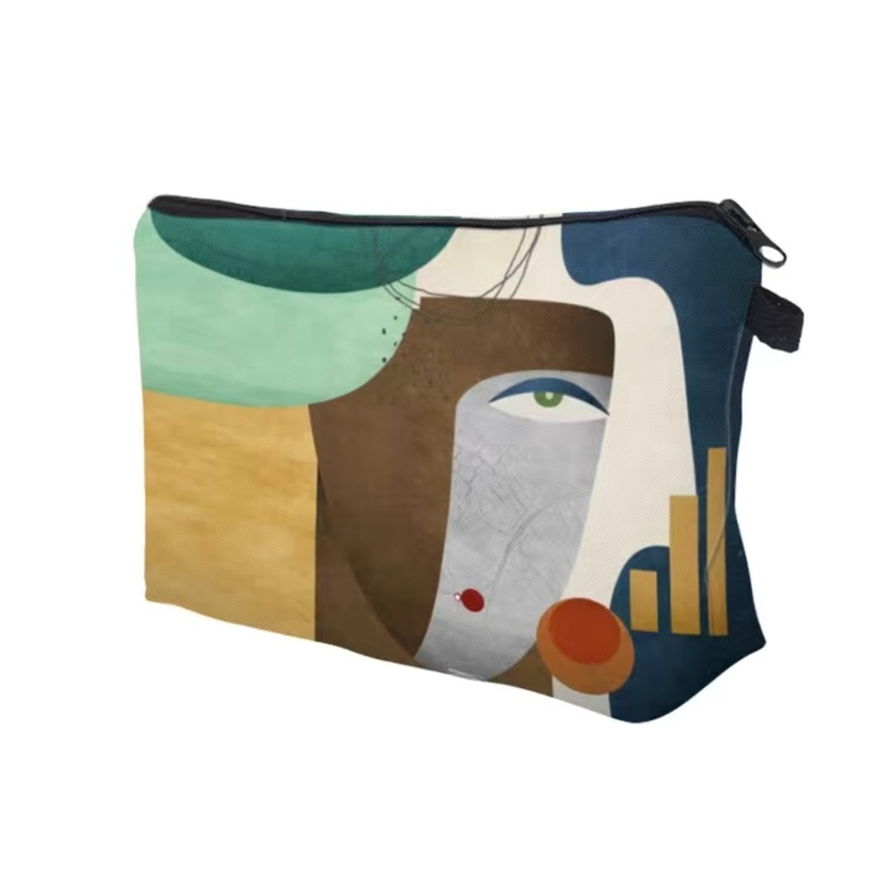 Cosmetic Bag Abstract Print NWT